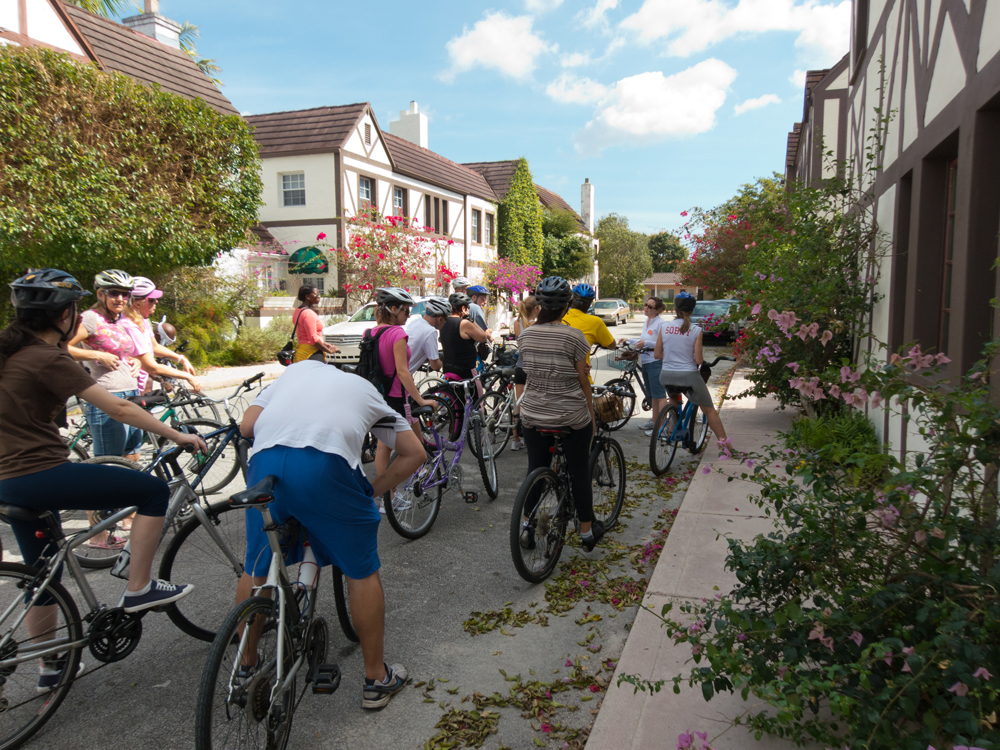 bike-tour-participants-at-french-normandy-village-spring-2012-1